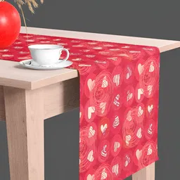 ArtzFolio Red & White Digital Printed Table Runner-9