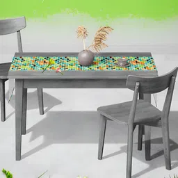 ArtzFolio Blue & Green Geometric Printed Table Runner-39