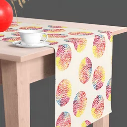 ArtzFolio Yellow & Blue Printed Table Runner-30