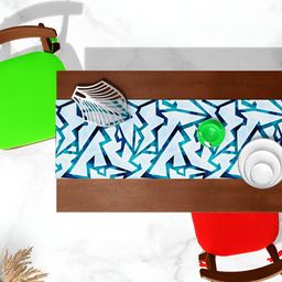 ArtzFolio Blue Velvet Dining Center Table Runner-26