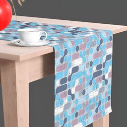 ArtzFolio Blue & Grey Digital Printed Table Runner-30