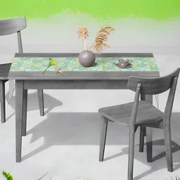 ArtzFolio White & Green Digital Printed Table Runner-11