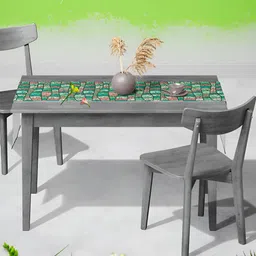 ArtzFolio Green & Beige Abstract Printed Table Runner-36