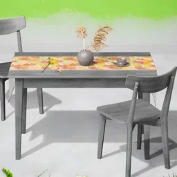 ArtzFolio Orange & Yellow Floral Printed Table Runner-22