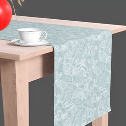 ArtzFolio Grey & White Quirky Printed Table Runner-19