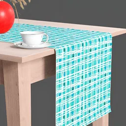 ArtzFolio White & Green Digital Printed Table Runner-16