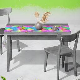 ArtzFolio Quirky Print Velvet Dining Centre Table Runner-42