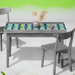 ArtzFolio Geometric Print Velvet Dining Centre Table Runner-23