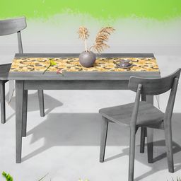 ArtzFolio Mustard Printed Table Runner for Dining & Center Table-10
