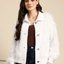 Mast & Harbour Boucle Woollen with Fuzzy Detail-image-53