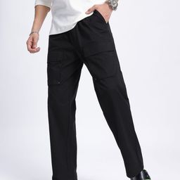 glitchez Men Laid-Back Relaxed Fit Cargo Trousers-image-69