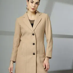 Chkokko Beige Plain Coat-image-6