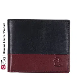 Kara Black & Maroon Casual Leather Bi-Fold Wallet for Men-picture-28