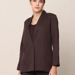 Saltpetre Classic Tencel All Season Coffee Brown Blazer-image-10