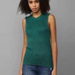 Allen Solly Green Crochet Pattern Top-image-71