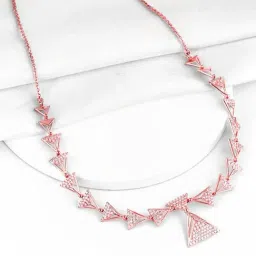 GIVA 925 Silver Rose Gold Hold Time Necklace-image-38