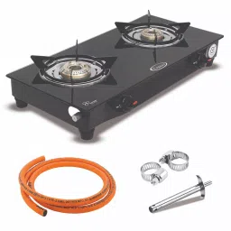 Fogger Nano 2 Burner Gas Gas Stove Manual Ignition with Hose Pipe and Lighter Black-image-78