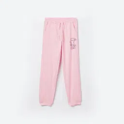 Fame Forever by Lifestyle Girls Light Pink Cotton Printed Track Pants-picture-28