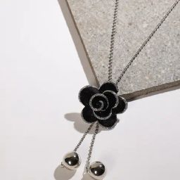 Sohi women's rose drop pendant tourmaline black-image-81