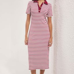 Trendyol Women Striped T-shirt Midi Dress-picture-15