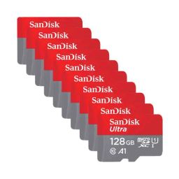 SanDisk SDSQUA4-128G-GN6MN 128GB Ultra microSD Memory Card Pack of 10 (Red/Grey)-image-10