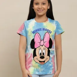 Kidsville Minnie Printed Multi Color Tshirt For Girls-image-60