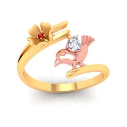 P.C. Chandra Jewellers 14k Gold Beautiful Casual Ring for Women - Set of 2-image-75