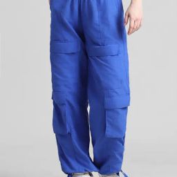 Only Blue Relaxed Fit High Rise Cargo Pants-picture-30