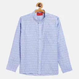 VASTRAMAY Kids Blue Printed Shirt-picture-44