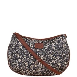 ZOUK Black Printed Medium Sling Handbag-picture-3