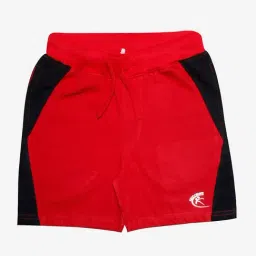Kiddopanti Kids Red Color Block Shorts-picture-5