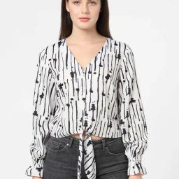 Vero Moda White Printed Shirt-image-36