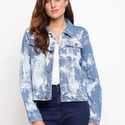 Tales & Stories Blue Cotton Tie - Dye Jacket-image-42