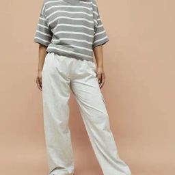 Ginger by Lifestyle Off White Cotton Printed Mid Rise Pants-image-84