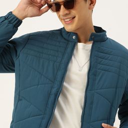 Mast & Harbour Band Collar Padded Jacket-image-39