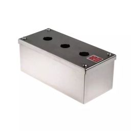 RS PRO Stainless Steel Push Button Enclosure-3 Hole 22 mm Diameter, 1611523-image-11