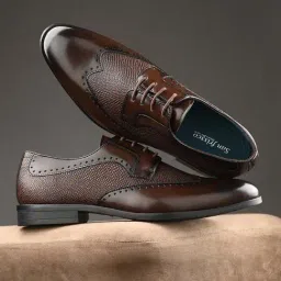San Frissco Men's Brown Derby Shoes-picture-9