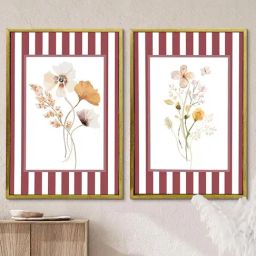 Art Street White Canvas Botanical Illustration Floral Painting - Set of 2-image-14