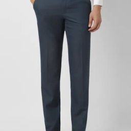Van Heusen Navy Slim Fit Texture Trousers-image-90