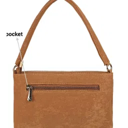 Mochi Tan Solid Medium Shoulder Handbag image 4