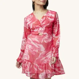 People by Pantaloons Coral Printed A-Line Dress-image-92