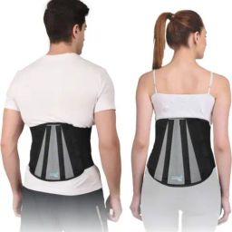 Accusure Lumbo Sacral Support Lower Back Brace Breathable Support Belt - Size XXXL (Black)-image-5