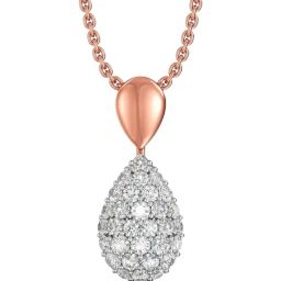 Joyalukkas 18k (750) Purity Rose Gold Lustrous Dew Diamond Pendant-image-36