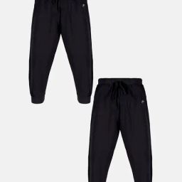 Kiddopanti Boys Black Solid Trackpants (Pack Of 2)-image-61