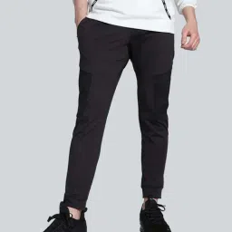 Puma Black Regular Fit Sports Joggers-image-5