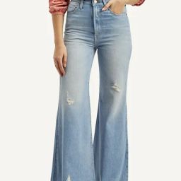 Levi's Light Blue Cotton Slim Fit Distressed Jeans-picture-6