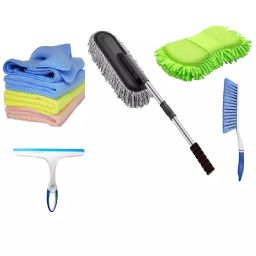 Winberg Multicolor Car Cleaning Kit, Car-cleaningkit-008 (Pack of 7)-0