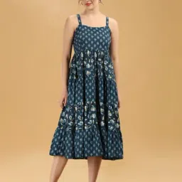 Cotton Culture Navy Blue Floral Kurti-picture-9