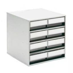 Treston 8 Drawer Storage Unit Plastic 395 x400 x400 mm Clear, 0840-1-image-57