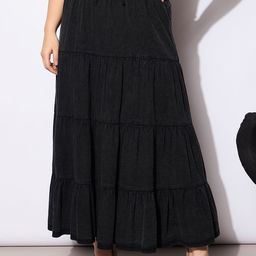 SASSAFRAS Curve Tiered Maxi Skirt-image-28